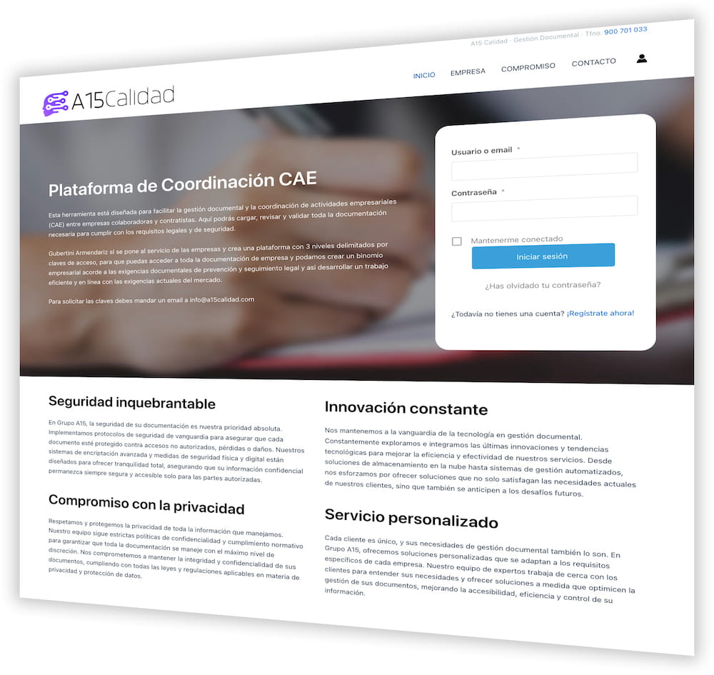plataforma cae destruccion de documentos calidad Destrucción de documentación